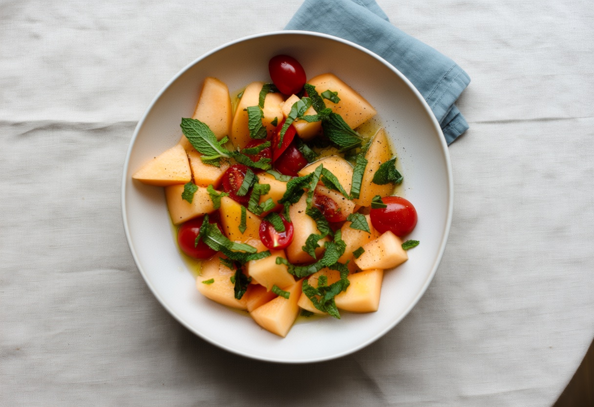 Meloni-piparmündisalat